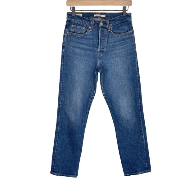 Levi's Denim - Levis Wedgie Straight Jeans 27 High Rise Button Fly Premium Denim Classic Casual